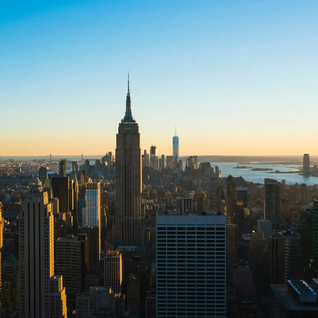 The New York City skyline and the Empire State Building